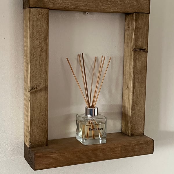 Solid wooden chunky picture frame window sill floating shelf