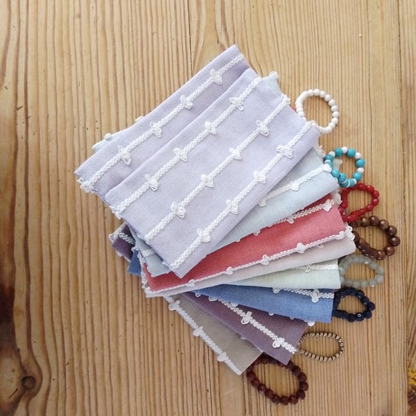 make up bags fully lined and with stud closure.