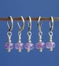 Lampwork Stitch Markers - Purple Glow - Image 2