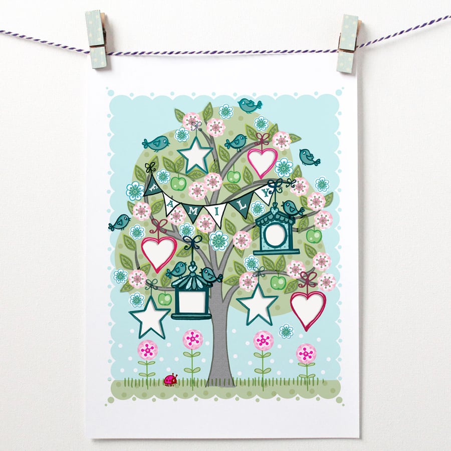 'Family Tree' - A4 Unframed Print