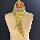 Long Pointy Scarf - Luscious Lime & Blossom