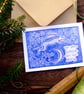 Hare and Moon Card - READY TO SHIP - Image 1