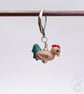 Tiny Glass Rooster Stitch Marker - Image 1