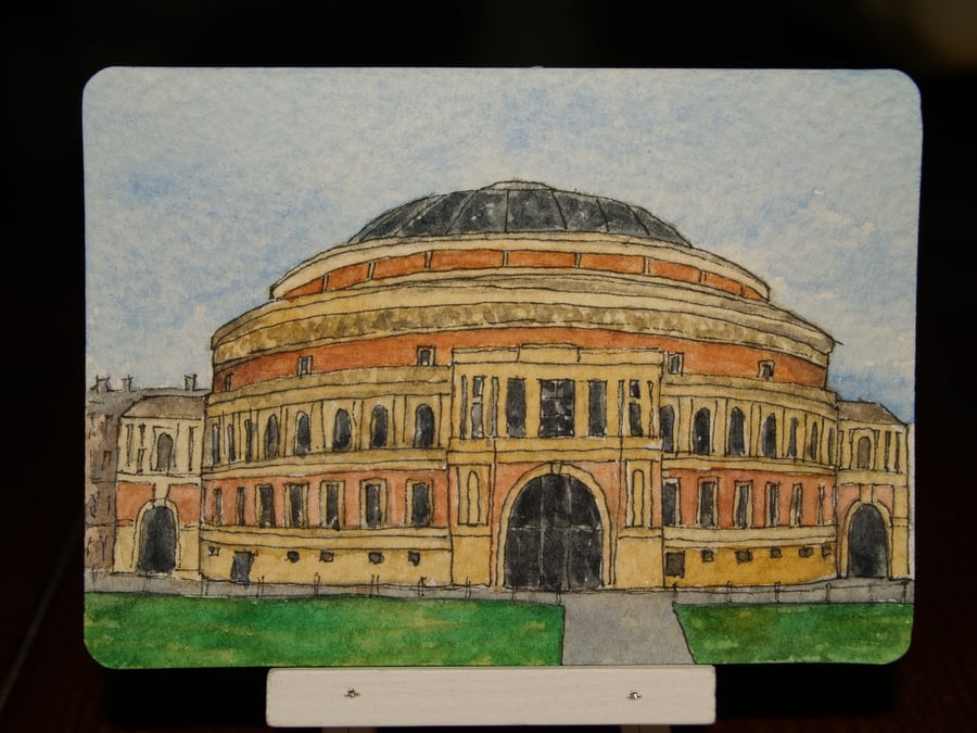 ACEO Original Royal Albert Hall watercolour