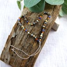 Mixed Gemstone Anklet in Summery Shades