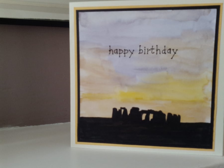 Stonehenge birthday card 