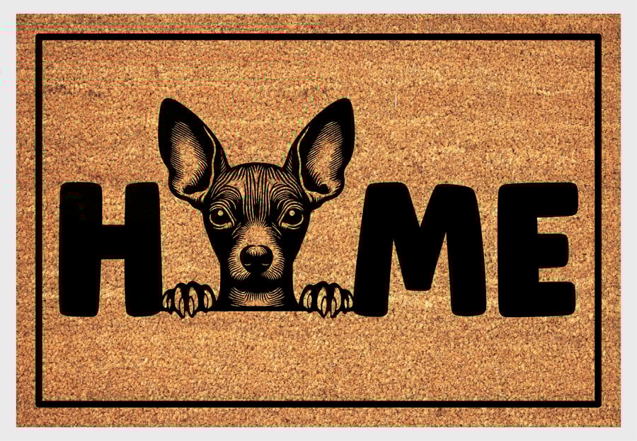 Xoloitzcuintle Home Door Mat No.3 - Hairless Dog Welcome Mat - 3 Sizes