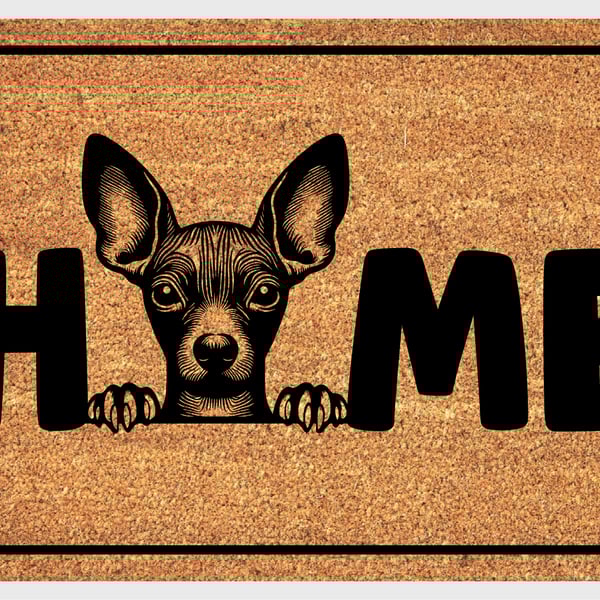 Xoloitzcuintle Home Door Mat No.3 - Hairless Dog Welcome Mat - 3 Sizes