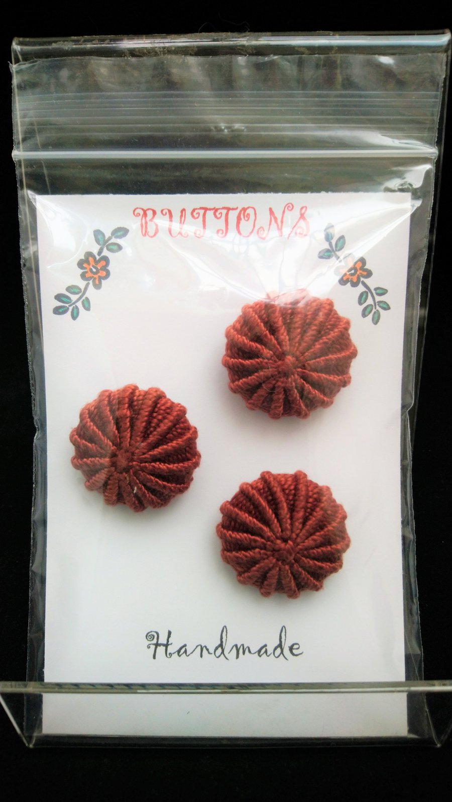 Buttons Handmade Embroidered Yorkshire