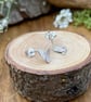 Handmade Silver Petal Duo Stud Earrings - Image 4