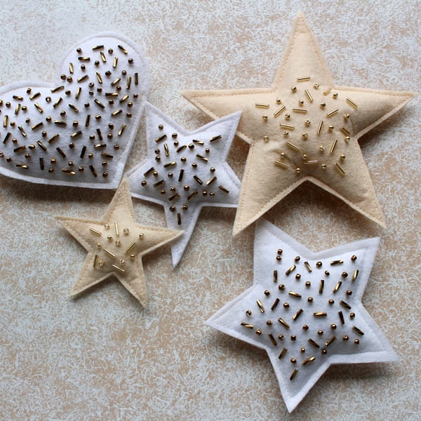 Decorative Star and Heart Bowl Fillers