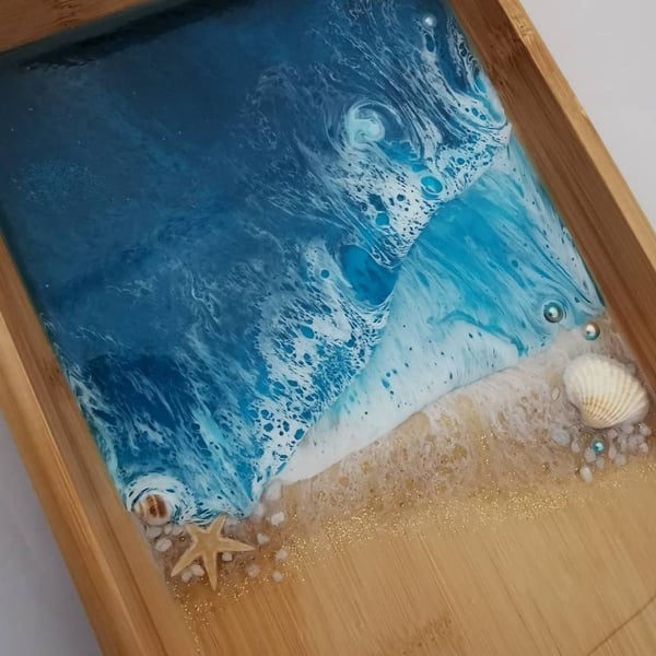 Bamboo Serving Tray - Resin Beach