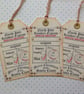 CHRISTMAS GIFT TAGS  ( set of 3) ' Gift  from Santa ' . Vintage -style. - Image 2