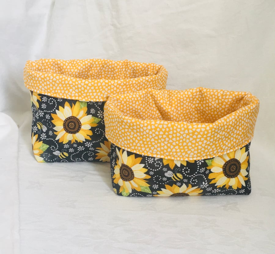Pretty Fabric Boxes, Fabric Tubs, Home Decor Accessories, Fabric Baskets.