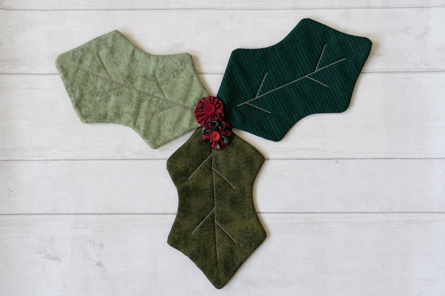 Christmas Holly Table Centre Piece 