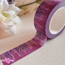 Wisteria Pink Washi Tape - Decorative Paper Tape - Stationery Gifts