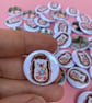 Hedgehog ice cream badge. 25mm badge hedgehog pin. - Image 2