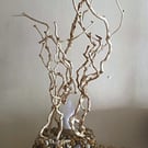 Rustic wooden floor lamp, Wood bedside lamp ,Driftwood table lamp, 