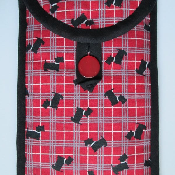 Red and Black Scottie Dog Plaid Kindle or 7" Tablet Case