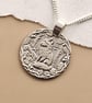 Fox Engraved Sterling Silver Coin Necklace - Image 8