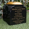 Personalised Grave Marker Grave Stone  Grave Rosebowl Cemetery Stone Marker 