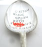 Personalised Rude Dessertspoon, Handstamped Sweary Adult Vintage Spoon - Image 1