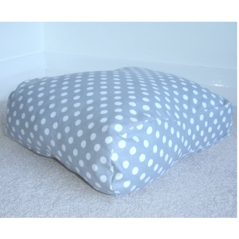 Tempur Original Travel Neck Pillow Cover Orthopaedic Brushed Cotton Grey Spots