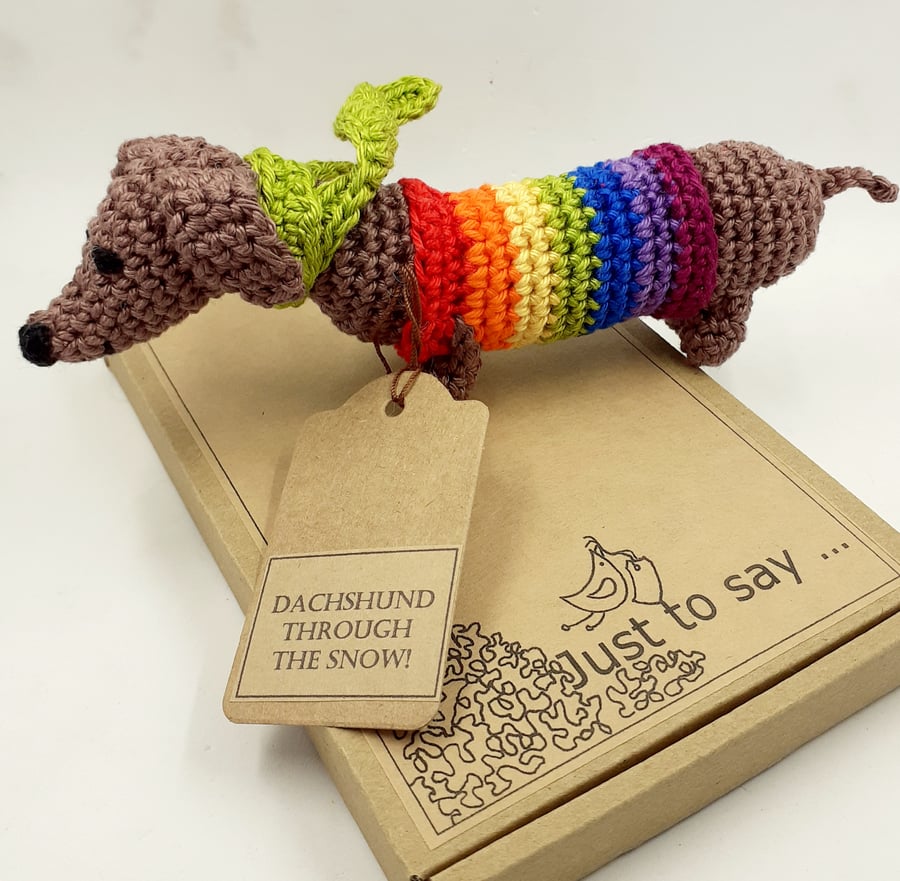 Reserved for Caron - Dachshund Through the Snow!