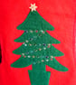  Christmas Stocking Lined with applique Holly and Trees - Image 4