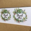 Cactus wreath THANK YOU circle stickers 35mm, 45mm wedding favour round labels
