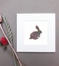 'Bunny' Mini Mounted Print