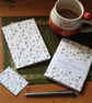 Harebell Flower Stationery Set - Handmade Notebook, Cards & Gift Tags - Image 2