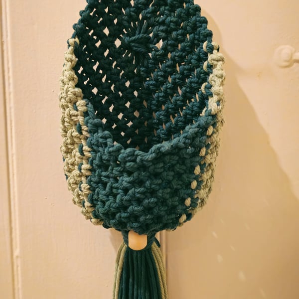Handmade Macrame Pocket – 3mm Cotton Cord