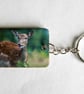 Fallow Deer Wooden Keyring - Image 1