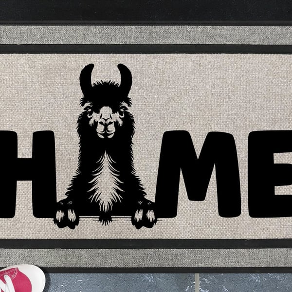 Llama Home Door Mat No.1 - All Weather - Llama Welcome Mat - 45x70cm 