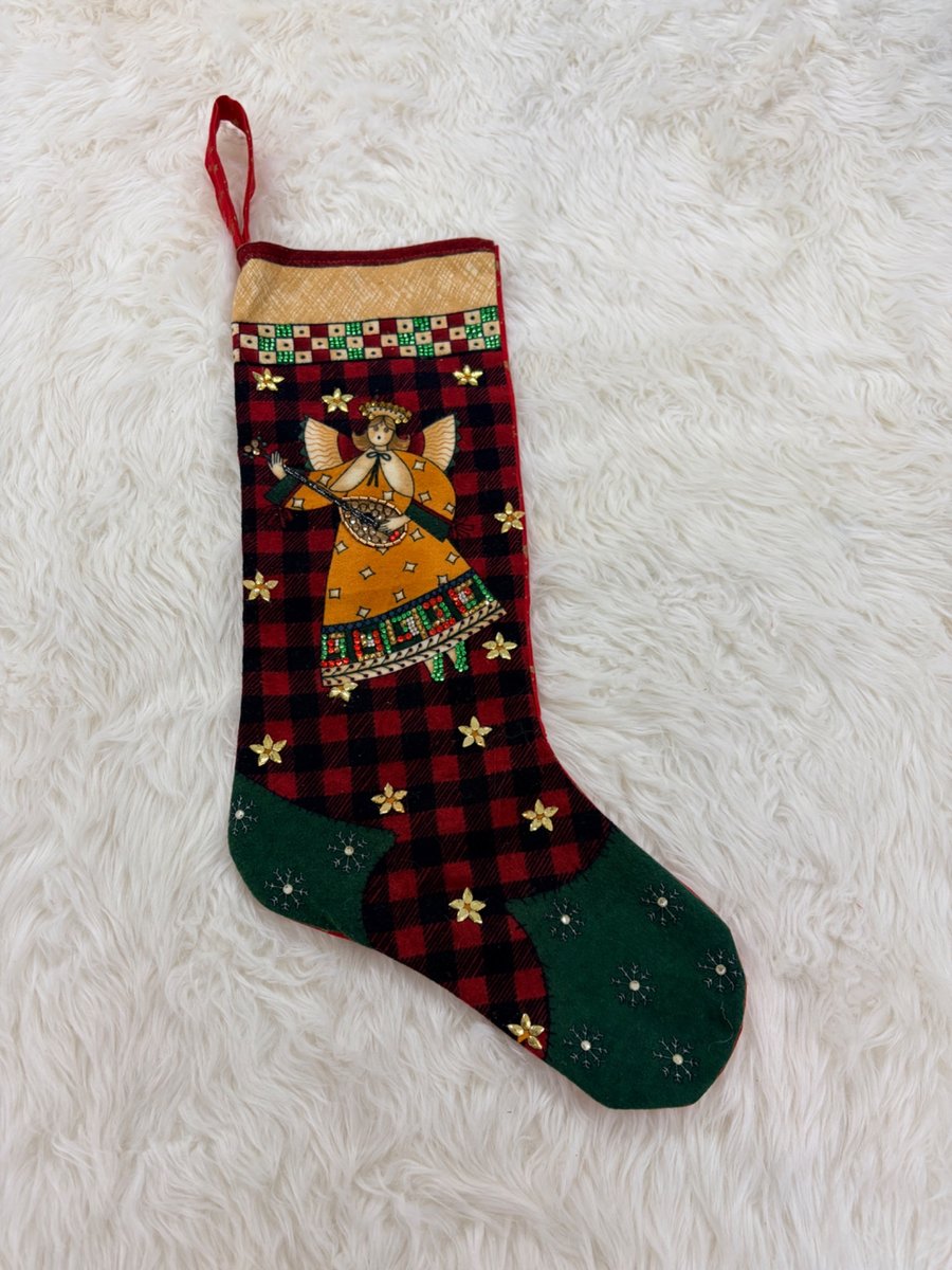 Embellished Christmas stocking