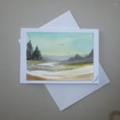 hand painted watercolour landsccapegreetings card ( ref FA 642 K3 )