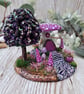 Miniature Mushroom Fairy House - Purple - Image 3