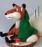 Needle Felted whimsical Fox - Woollen Decoration  - Image 2
