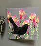 The Iris Blackbird Blank Greeting Card  - Image 2