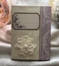 Handmade Vintage Floral Notebook – Lavender & Cream Tea Dyed Paper