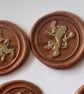 Rampant lion bronze coloured 12 wax seals - Image 3