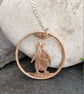 Upcycled penny coin penguin pendant - Image 1