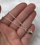 Handmade sterling silver small arrow pendant 9ct gold loop chain necklace - Image 3