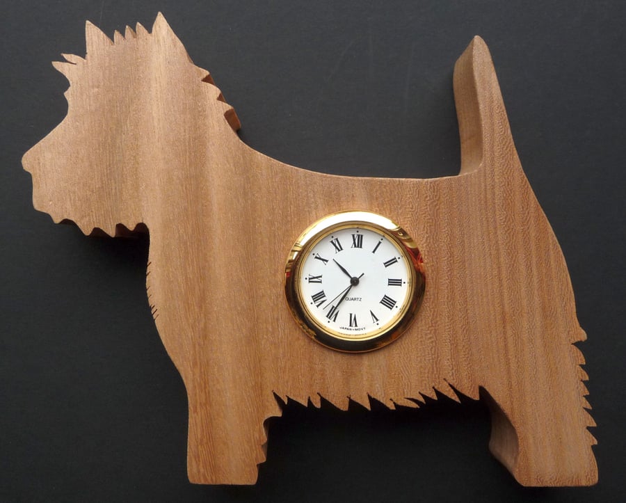 Westie shaped clock 