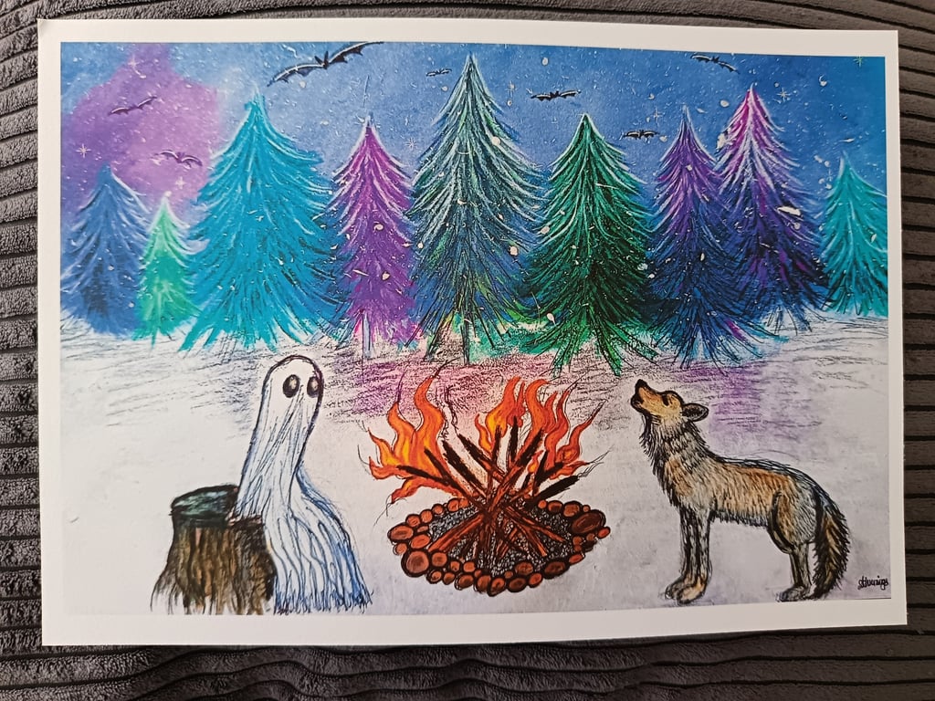 A4 Art Print: Haunted Night 