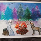 A4 Art Print: Haunted Night 