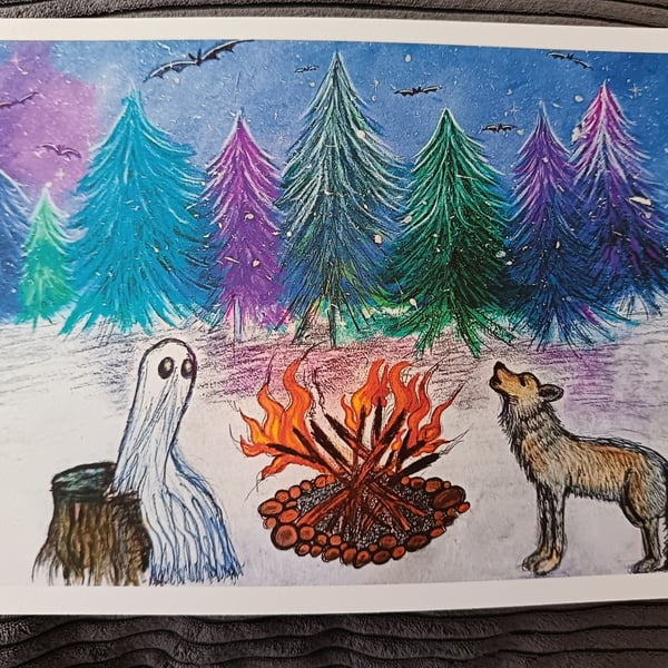 A4 Art Print: Haunted Night 