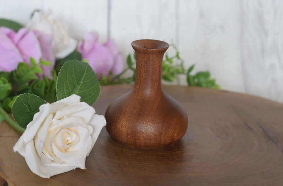 Wood Turned small twig vase 