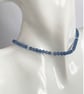Blue Agate Wrap Bracelet - Choker  - Image 4